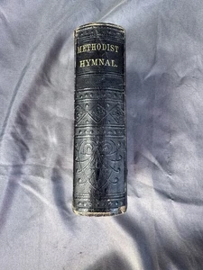 1878 Nelson Phillips Methodist Hymnal Leather Hardcover Book Antique Gilded Gold - Picture 1 of 7