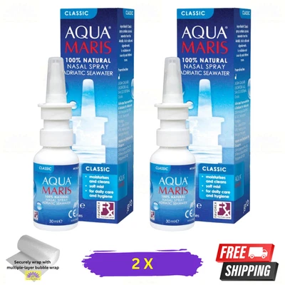 2 X Aqua Maris Classic 30ml Nasal Spray for Irritated & Dry Nose - Image 1 of 4