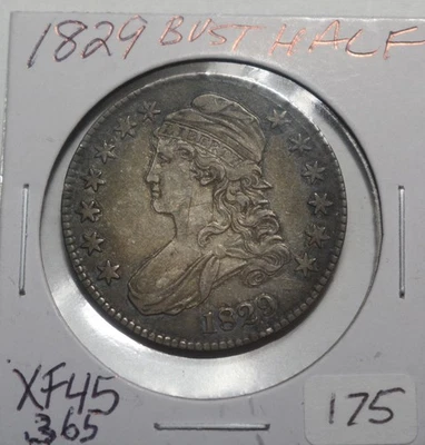 MEDIO DÓLAR DE PLATA BUSTO GORRA 1829 XF+ Foto 1 de 4