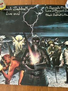Póster promocional Black Sabbath Live Evil 1982 Dio 23" x 23" vintage - Imagen 1 de 6