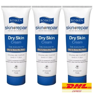 3X Rosken Crema Pelle Secca 75ml per Pelle Secca ad Extra Secca - DHL Express - Foto 1 di 2