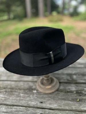 Stellar Vintage Feltro Preto Knox Fedora Grand Prix 7 - Imagem 1 de 4