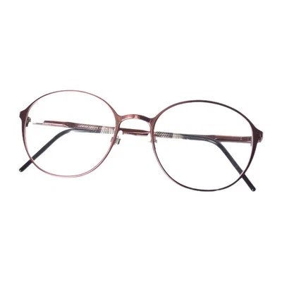 GIORGIO ARMANI Vtg GA 1043 1323 Red/Brown Round Metal NEW Eyeglass Frame ITALY - Image 1 of 4