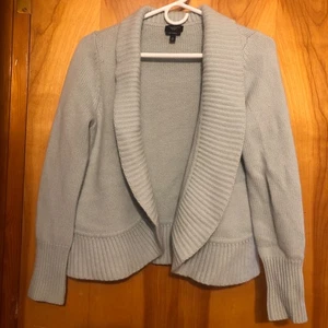 Talbots Petite 100 % Kaschmir Strickjacke vorne offen Damen PM hellblau - Bild 1 von 7