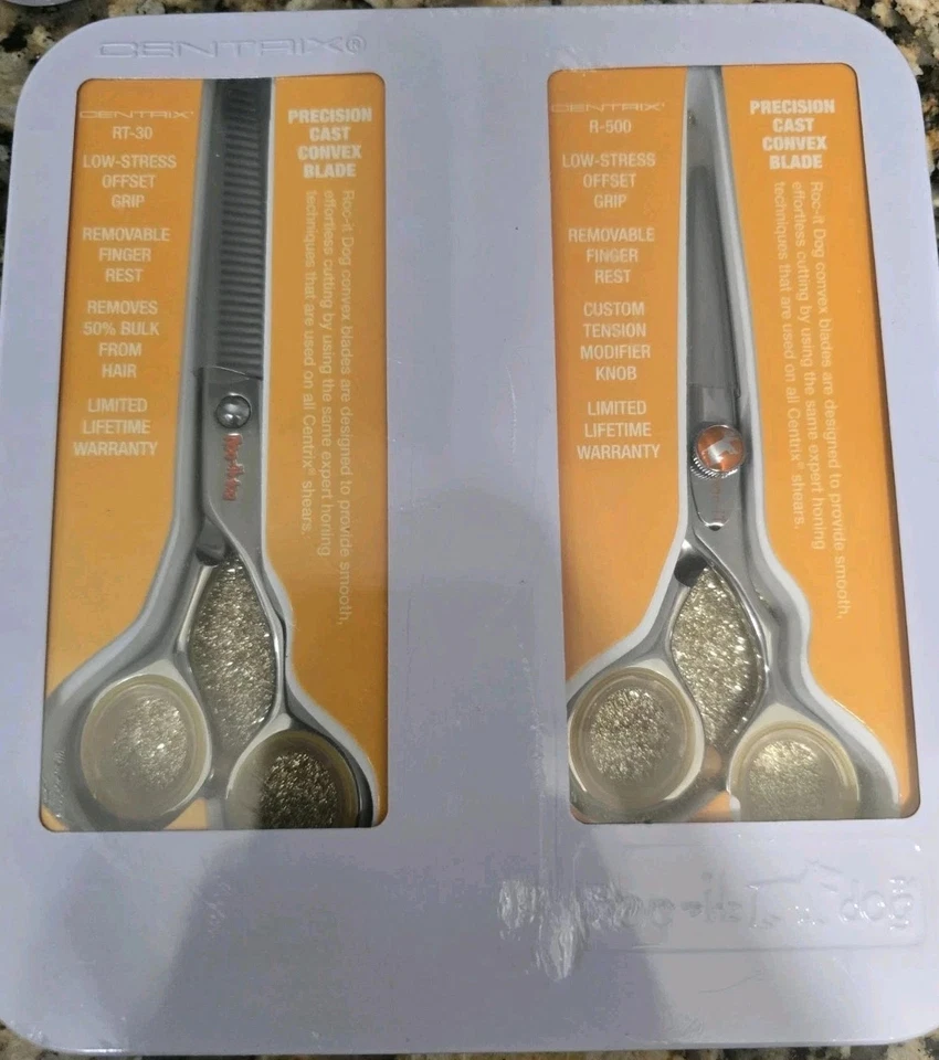 Centrix Roc-it Dog Stylist Shears R-500 & RT-30 Duo Combo, Scirrors by Cricket - Image 1 of 1