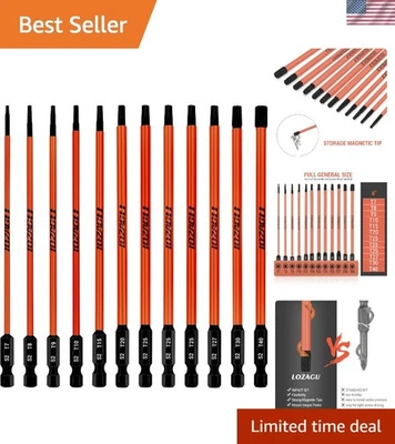 Versatile 12-Piece 6-Inch Torx Bit Set | Magnetic Security S2 Alloy Tools - Image 1 of 4