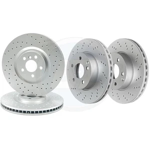 FOR MINI JOHN COOPER WORKS F54 F60 DRILLED FRONT REAR BRAKE DISCS 360mm 330mm - Picture 1 of 13