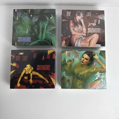 SET OF 4 - Taylor Swift The Life of a Showgirl Deluxe CD's with Jewelry NEW - Image 1 of 4