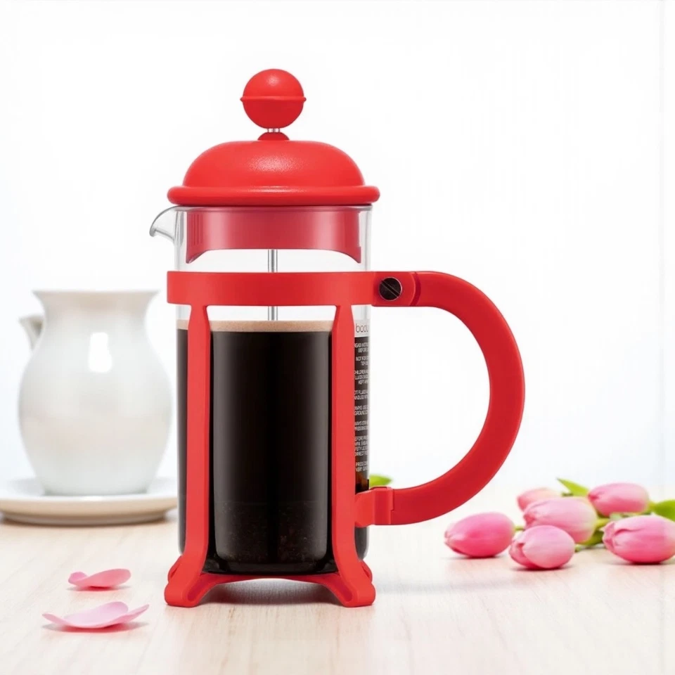 Bodum JAVA Cafetière French Press Coffee Maker 0.35L (12oz) - Red - New - Image 1 of 3