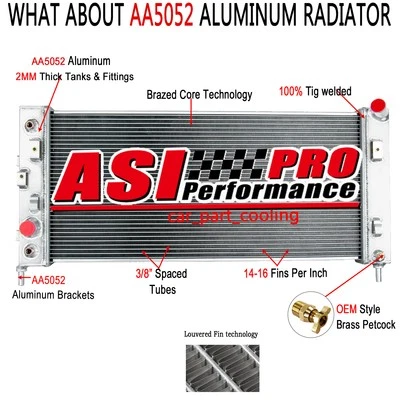 3Row Aluminum Radiator For 2006-11 09 Chevy Impala 2006-07 Monte Carlo 3.5L 3.9L - Изображение 1 из 4