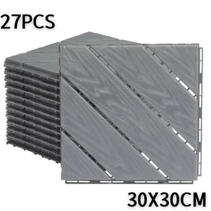 Garden Patio Interlocking Click Modular Composite Decking Floor Deck Grey Tiles - Picture 1 of 10