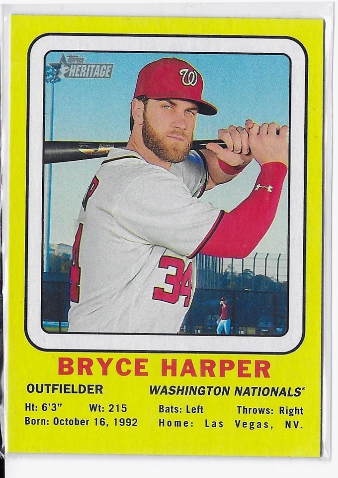 2018 Topps Heritage - 1969 Collector Cards Bryce Harper #69CC-BH - Image 1 of 1
