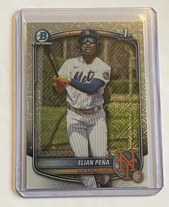 2025 Bowman Chrome Elian Pena 1st Mojo New York Mets - Bild 1 von 2