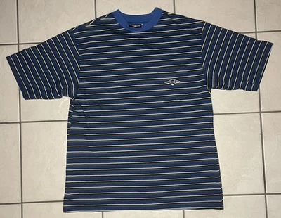 Винтажная мужская футболка средний размер Billabong в полоску карман 90-е сделано в США серфинг коньки - Изображение 1 из 4