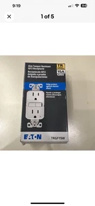 NEW TRGF15W TAMPER RESISTANT GFCI RECEPTACLE WHITE /15A /125V/AC/60HZ - Picture 1 of 4