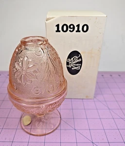 NEW TIARA SANDWICH PEACH PINK FAIRY LAMP 6" TALL INDIANA GLASS W Sticker in Box - Picture 1 of 7