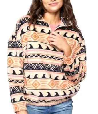 Green , Black , Multi O'Neill Ladies' Half Zip Polar Fleece Hoodie XXL -New - Image 1 of 4