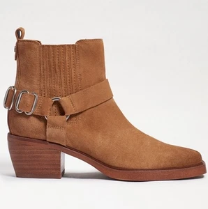 Sam Edelman Bellamie Wildleder Western Harness Stiefelette Größe 7,5 - Bild 1 von 10