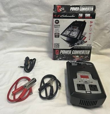 Convertidor inversor de potencia Schumacher XI75DU/ 1500 W 120 V AC y USB Foto 1 de 4