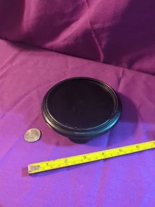 Vintage 4" Carved Ebony Asian Jar Vase Stand Display Ginger Jar Vase Holder - Picture 1 of 6