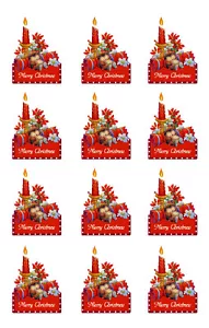Sticker Sheet MERRY CHRISTMAS - Adhesive Paper X-mas Sticker - Picture 1 of 1