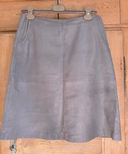 Rene Lezard hochwertiger Leder Rock 38 Taupe - Bild 1 von 6
