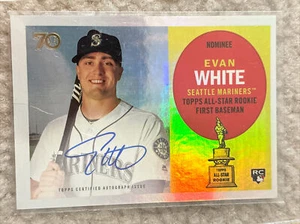 2021 Topps All-Star Rookie Cup Evan White Auto Foil RC Seattle Mariners RCA-EW - Picture 1 of 2