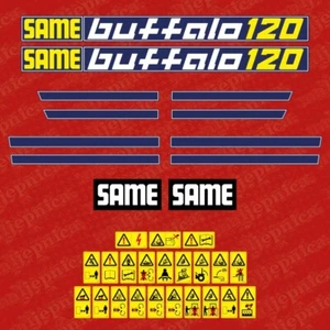 Set calcomanias reemplazo Same Buffalo 120 tractor | vinilo maquinaria agricola - Bild 1 von 3