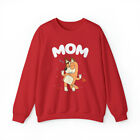 Sweat-shirt Mom Bluey Crewneck, maman, fête des mères, cadeau, bleu, Noël, anniversaire