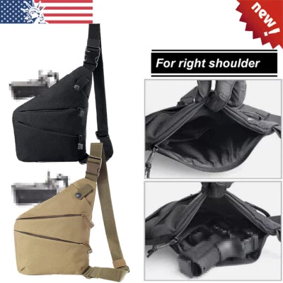 Bolso táctico hombro pecho paquete funda con cabestrillo para pistola oculta Foto 1 de 4