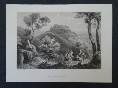 Stahlstich "Die Veste Koburg" sculp. Payne at Gray Leipzig nach L. Richter - Bild 1 von 2