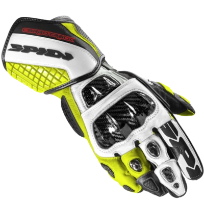 SPIDI CARBO TRACK EVO Leather Motorcycle Racing Gloves Track days # A203      - Image 1 of 4