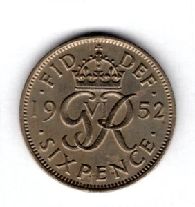 Great Britain, George VI, Sixpence, 1952. DY17759 - Picture 1 of 2