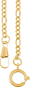 Cadena de reloj de bolsillo Eichmüller 4,5 mm TNG cadena de eslabones recubierta con mosquetón - Imagen 1 de 2