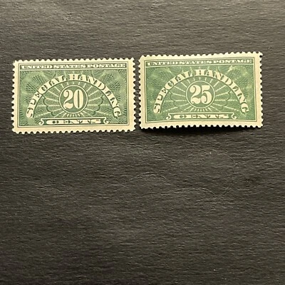 US Special Handling 1925-stamps Scott #QE3 & QE4..MH - Image 1 of 2