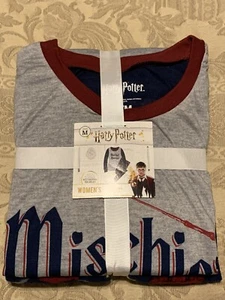 Juego de pijama administrado Harry Potter Mischief PJ parte superior inferior/para mujer talla mediana - Imagen 1 de 10