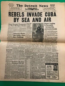 Detroit History Detroit News Historic Front Page Reimpresiones 12 pulgadas x 14,75 pulgadas - Imagen 1 de 8