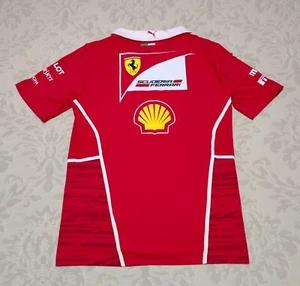 ✅ Puma Ferrari Polo t shirt 70year Vettel Raikkonen NOT FOR SALE 2017 / HAMILTON - Imagen 1 de 4