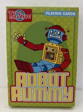 Robot Rummy Cute Playing Cards Oversized T.S. Shure Instructions Complete