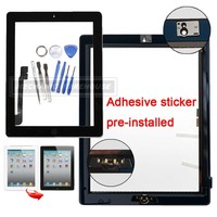 For The New iPad 3 4 Touch Screen Digitizer Front Glass Home Button Tools Black