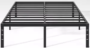 Metal Bed Frame,Queen Size Bed Frame with Storage Space,Heavy Duty Sturdy Mattre - Picture 1 of 12
