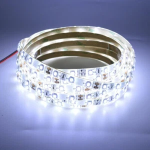 12V 16.4FT COOL WHITE LED 3528 SMD FLEXIBLE WIRE STRIP LIGHT ROPE WATERPROOF US - Picture 1 of 4