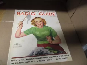 RADIO GUIDE Magazine Ending Sept. 4, 1937 Cover: Joan Kay A222 PB - Picture 1 of 5