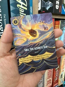 Segeln Sie auf dem Azuritischen Meer Disney Lorcana Full Art Alter handbemalt OOAK Geschenk - Bild 1 von 2