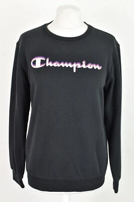 CHAMPION Black Crewneck Jumper size XL Boys 13/14 Yrs Pullover Outdoors - Image 1 of 4