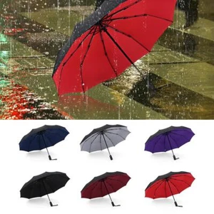 Windproof Umbrella Double Layer Resistant Fully Automatic Rain Strong X7S3 - Picture 1 of 29