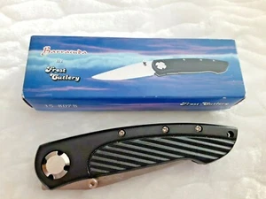 FROST CUTLERY "BARRACUDA" FOLDING POCKET KNIFE WITH CLIP 15-807B NEW IN BOX - Picture 1 of 6