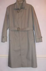 MOSS BROS Men's Grey Trench Coat Jacket Quilt Lined Fit Chest 40in (102cm) - Picture 1 of 3