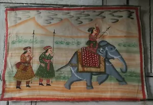 Indische Seidenmalerei Bilder Kunst Handarbeit Original (9) - Bild 1 von 4