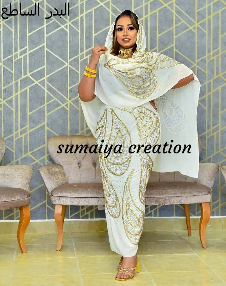 SALE New African Fashion Sudanese Saree Dress Toub Sudanese Wedding Kaftan Dress - Image 1 of 2